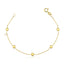 Pulseira Infantil de Ouro 18k bolinhas 14cm