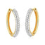 Argola de Ouro Amarelo Oval com Diamantes