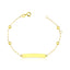 Pulseira Infantil em Ouro 18K com Chapinha e Bolinhas